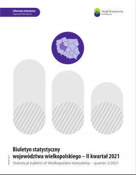 Publication cover &quot;Statistical bulletin of Wielkopolskie Voivodship - (II quarter 2021)&quot;