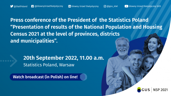 Press conference of the President of the Statistics Poland „Presentation of the results of the National Population and H