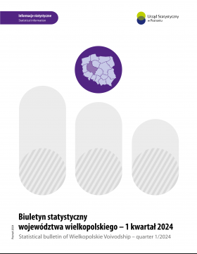 Publication cover &quot;Statistical bulletin of Wielkopolskie Voivodship - (quarter 1/2024)&quot;