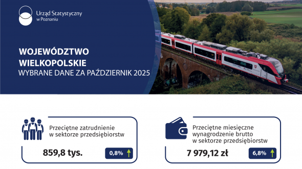 Województwo wielkopolskie - Wybrane dane za październik 2025