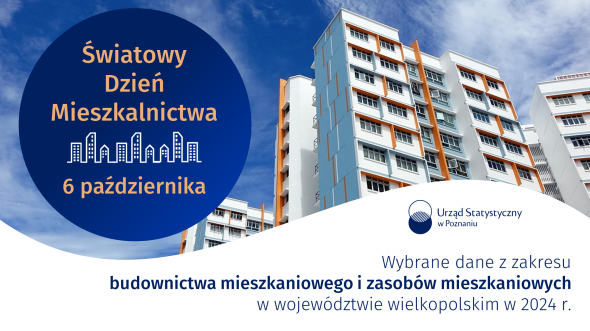 Światowy Dzień Mieszkalnictwa – Wybrane dane z zakresu  budownictwa mieszkaniowego i zasobów mieszkaniowych w województwie wielkopolskim w 2024 r.