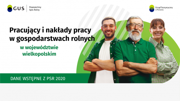 Pracujący i nakłady pracy w gospodarstwach rolnych w województwie wielkopolskim - dane wstępne z PSR 2020